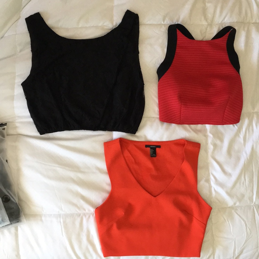 Crop top bundle of three